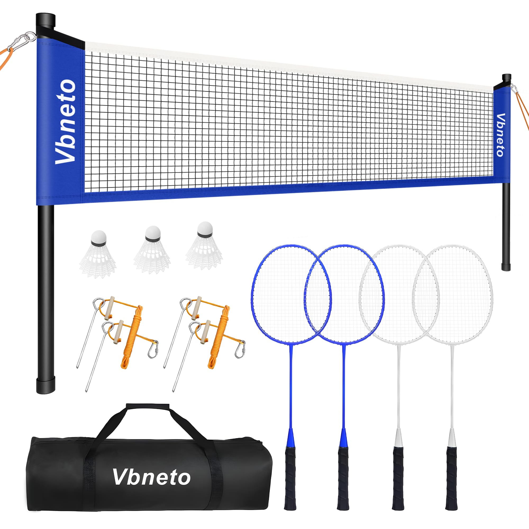 未使用　MINTON ハドングローブ　set Amazon.com: Vbneto Badminton Set, Portable Outdoor Anti-Sag System
